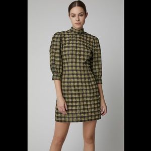 Ganni Checkered Dress, Size 34 -
